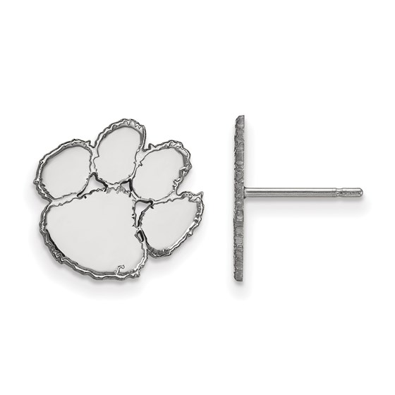 Sterling Silver Clemson University Small Post Earrings Sterling Silver Clemson University Small Post Earrings